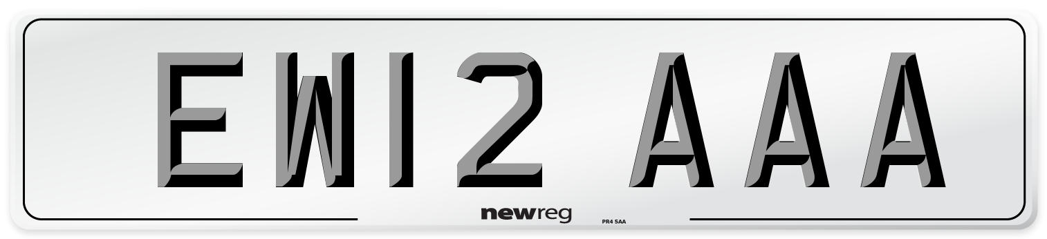 EW12 AAA Number Plate from New Reg